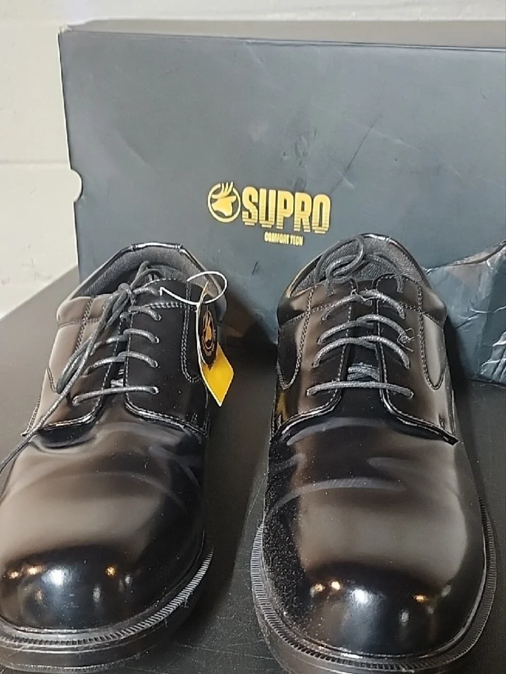 Deer Stag Supro Men's Black Lace-Up Leather Dress Shoes